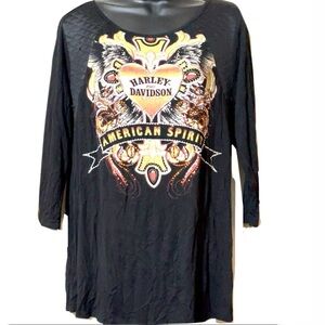 🌼HARLEY DAVIDSON Embellished AMERICAN SPIRIT Top🌼